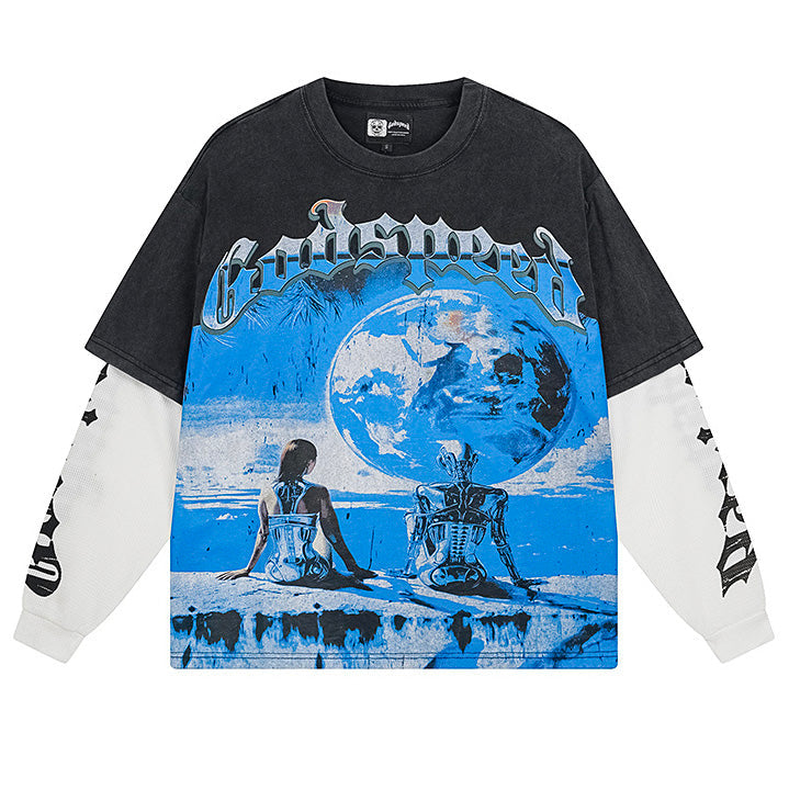 GODSPEED Artificial Love Layered Long Sleeve T-Shirt
