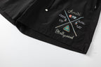 AMIRI Pool Cue Straight-Leg Mid-Length Logo-Print Swim Shorts