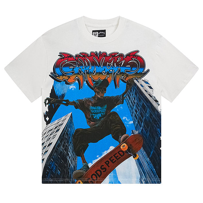 GODSPEED Skeleton Skateboarder T-shirt