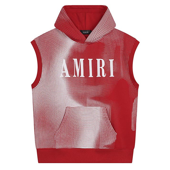 AMIRI Flock Hooded Sleeveless Sweatshirt