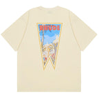 RHUDE Rhude Oil Painting Clock Coconut Tree Print T-Shirts