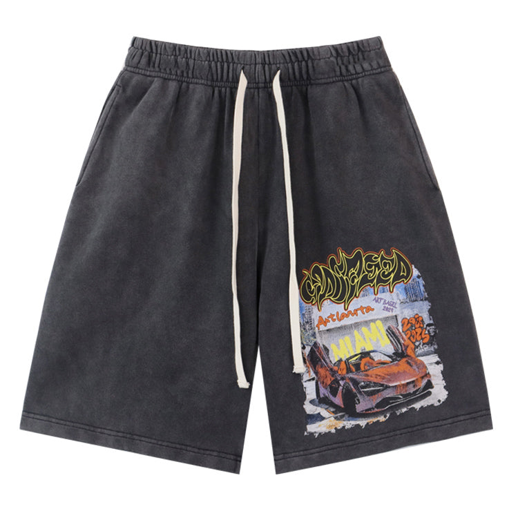 Godspeed Sports Car Pattern Shorts #8780