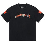 GODSPEED Skeleton Man White Cowboy Hat T-shirt